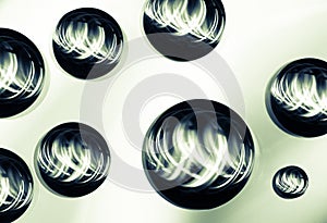 Water bubbles on compact disc surface