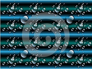 Water, bubbles. Seamless pattern. Bubbles on a dark striped background