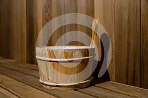 Water Bucket in Cedar Sauna