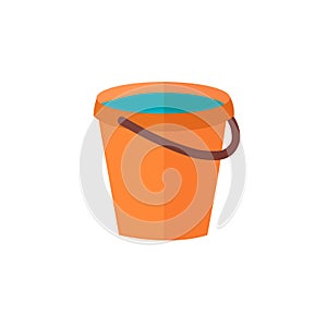 Water bucket container vector isolated on white background
