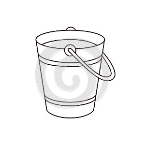 Water bucket  vector icon