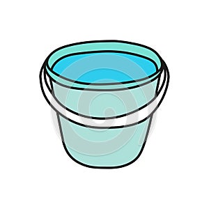 Water bucket vector icon