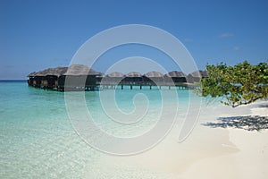 Water bungalows on Fihalhohi Island