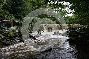Weir in the river Darwen.