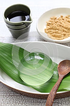 Water cake, raindrop cake, mizu shingen mochi