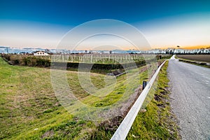 water canal and agriculture