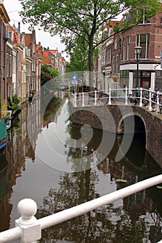 Water Canal Along the Street of Utrecht