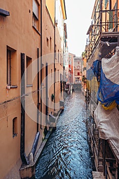 Water canal in Bologna photo