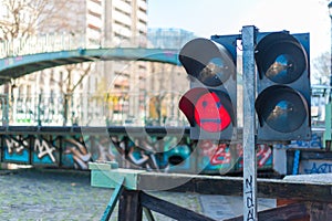 Water canal lock signal