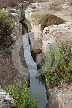 Water Canal at Nahal Taninim Nature Reserve, Israel