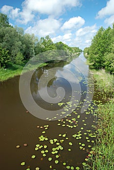 Water canal near Klaipeda, Lithuania