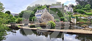 Water canal in Pont-Aven , Bretagne, France