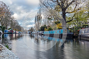 Water Canal and reflections in Little Venice in London - 2