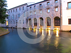 Water canals in Treviso - Italy photo