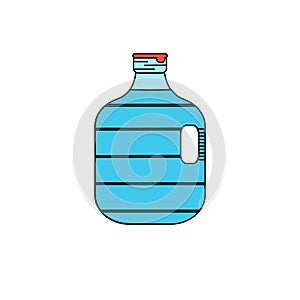 Water in a canister for delivery of 19 liters. vector