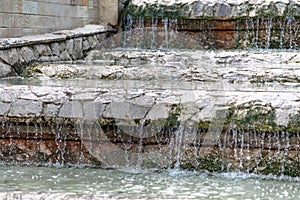 Water cascade with fountain