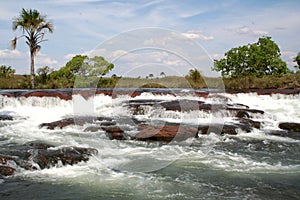 Water cascade of the Jalapao National Park in the state of the Tocantins in Brazil