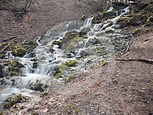 Water cascade, long exposure method