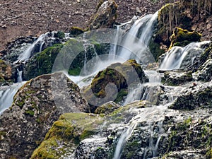 Water cascade, long exposure method