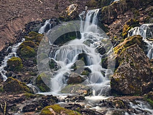 Water cascade, long exposure method