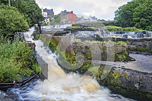 Water cascades in the town Ennistymon