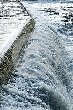 Water cascading Motala stream Norrkoping