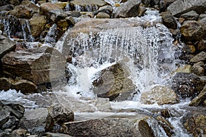 Water cascading over rocks