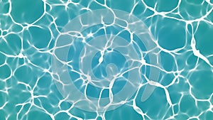 Water Caustic blue Background. Seamless Looping Animation.