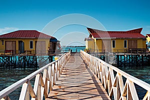 Agua cabanas en culo isla 