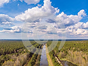 The water channel in Belarus, Minsk region