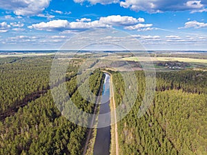 The water channel in Belarus, Minsk region