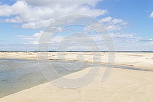 Water channel and Dunes in the Tavares beach photo