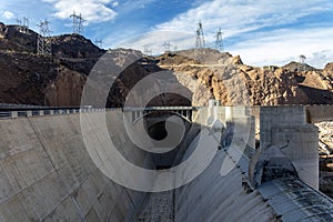 Water channel of the Hoover Dam, on the course of the Colorado River.