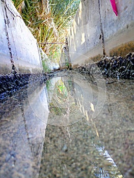 A water channel that transports water