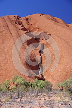 Water channels on Uluru Surface