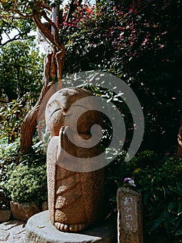 Water children sculpture in Hasedera temple Kamakura