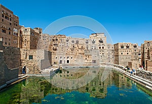 Water cistern at Hababah traditional village, Yemen