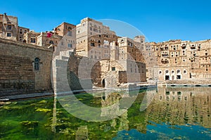 Water cistern at Hababah traditional village, Yemen