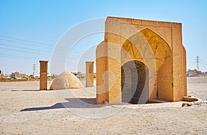 Water cistern and ice storage in Dakhma archaeological site, Yazd, Iran photo