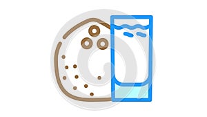 water coconut tropical color icon animation