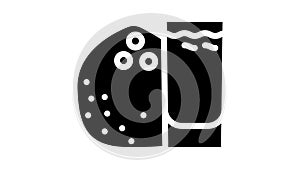 water coconut tropical glyph icon animation