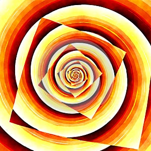 Water color droste spiral painting