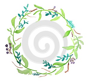 Water colour floral wreath 4