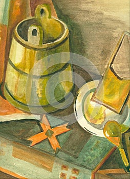 Water-colour still life