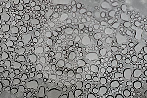 Water Condensation on glass after a very humid rain