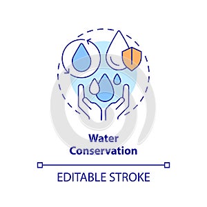 Water conservation concept icon