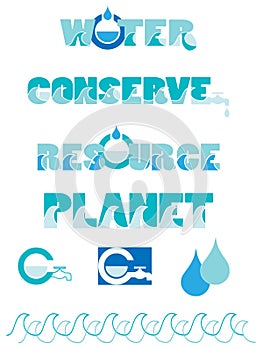 Water conservation graphics