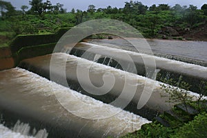 Water consevation mini dam  maharashtra india asia photo