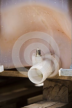 Water container at the construction site