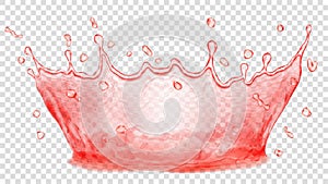 Water crown. Splash of water. Transparency only in vector file